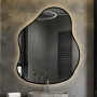 Lustro o organicznym kształcie w ramie z podświetleniem - STONE W RAMIE LED
